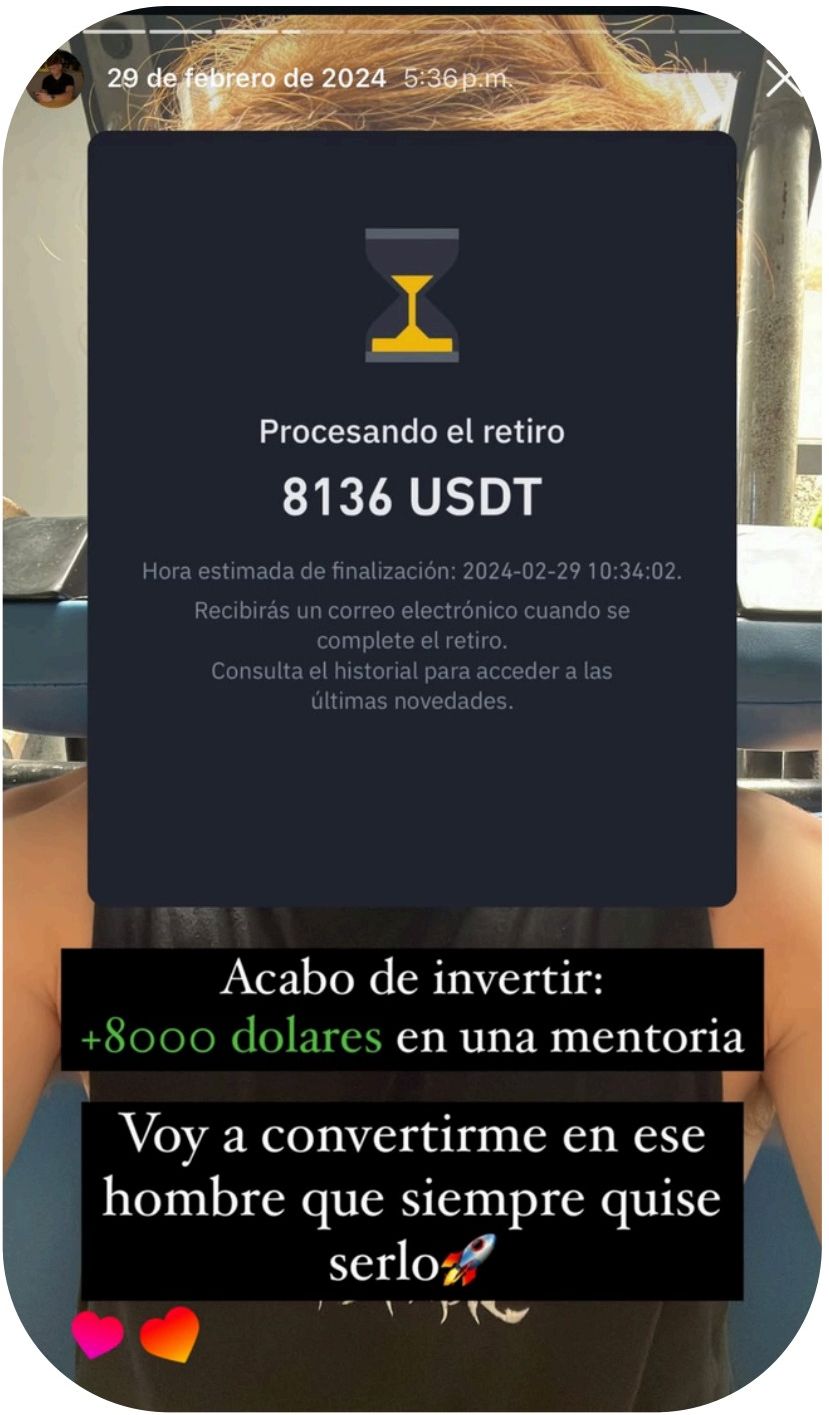Inversión en mentoría de 8000 dólares
