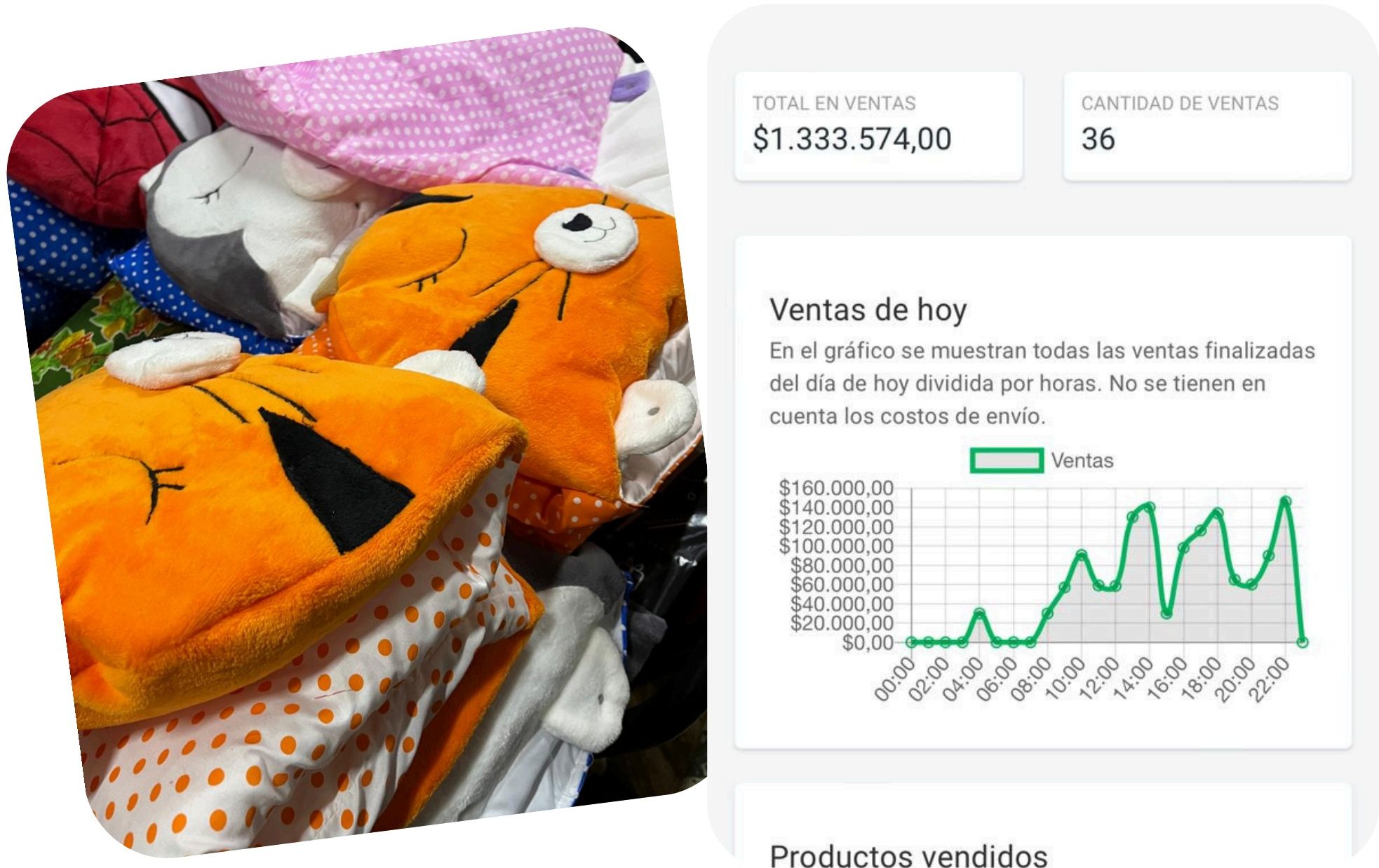 Panel de ventas del primer ecommerce